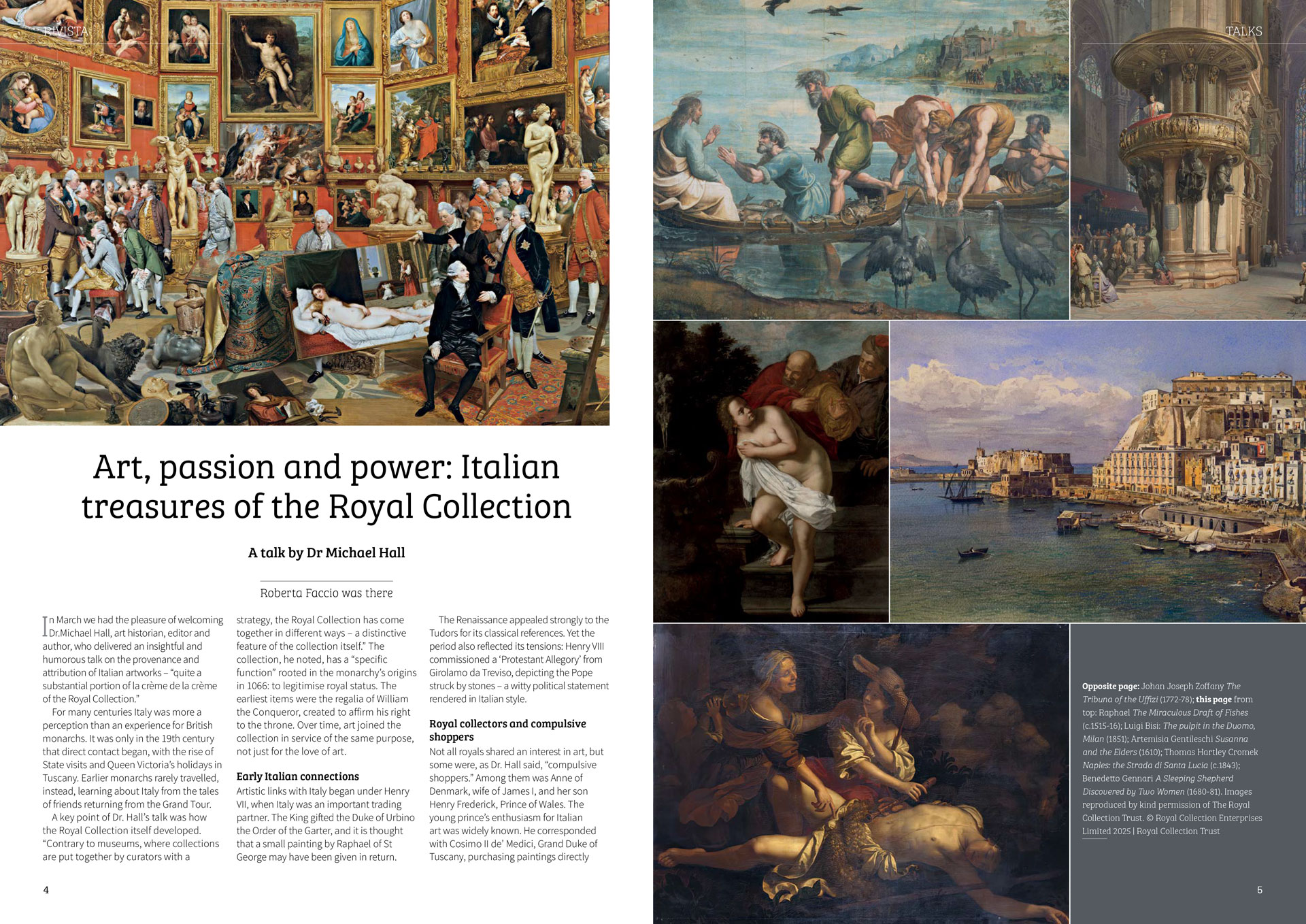 Page spread from RIVISTA magazine